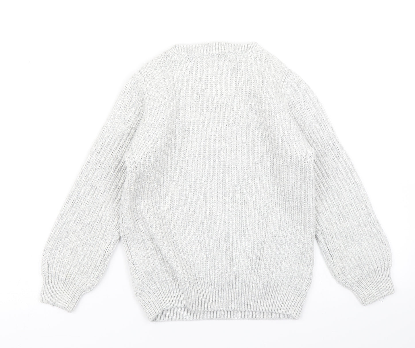 Matalan Boys Grey  Knit Pullover Jumper Size 7 Years