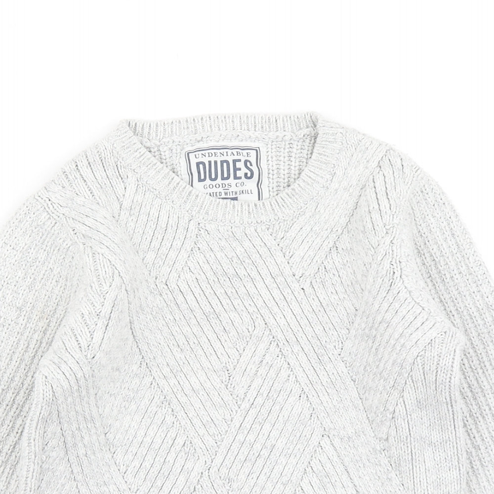 Matalan Boys Grey  Knit Pullover Jumper Size 7 Years