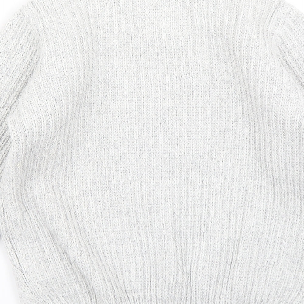 Matalan Boys Grey  Knit Pullover Jumper Size 7 Years