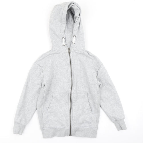 M&S Boys Grey   Full Zip Hoodie Size 7-8 Years