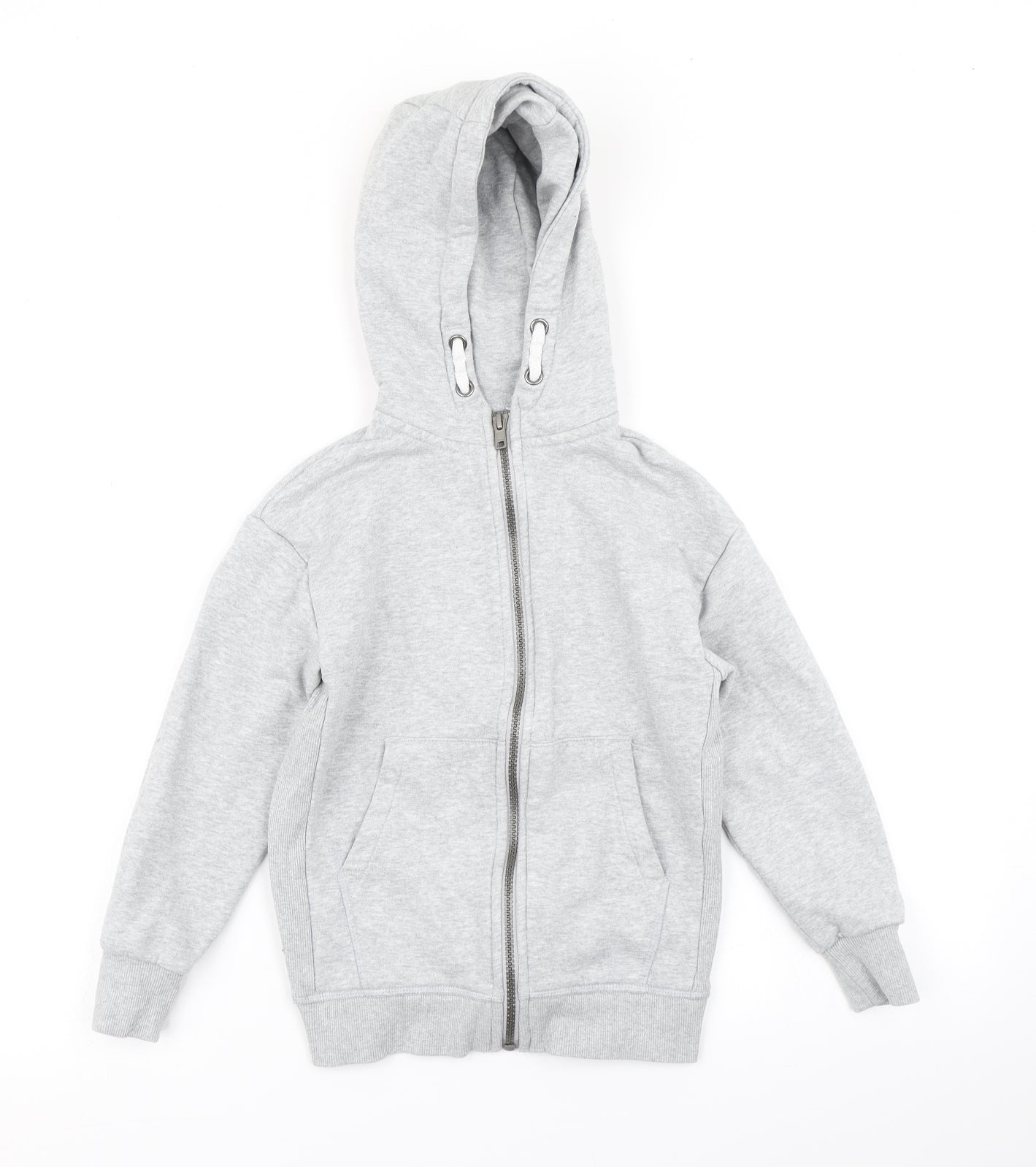 M&S Boys Grey   Full Zip Hoodie Size 7-8 Years