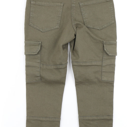 Miss Evie Girls Green  Denim Cargo Trousers Size 6-7 Years