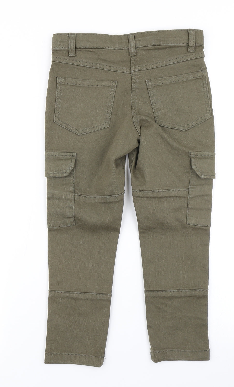 Miss Evie Girls Green  Denim Cargo Trousers Size 6-7 Years
