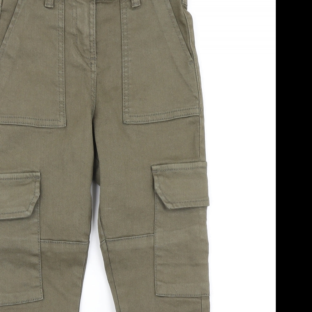 Miss Evie Girls Green  Denim Cargo Trousers Size 6-7 Years