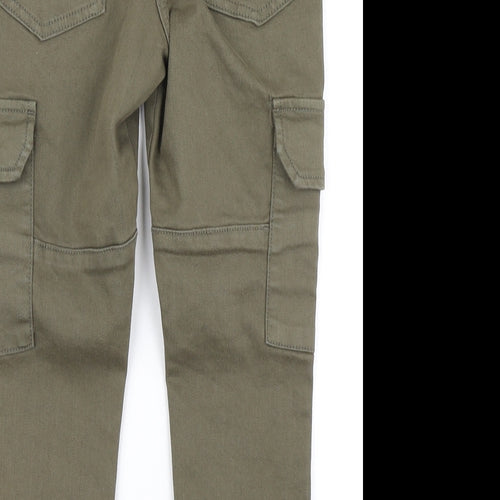 Miss Evie Girls Green  Denim Cargo Trousers Size 6-7 Years