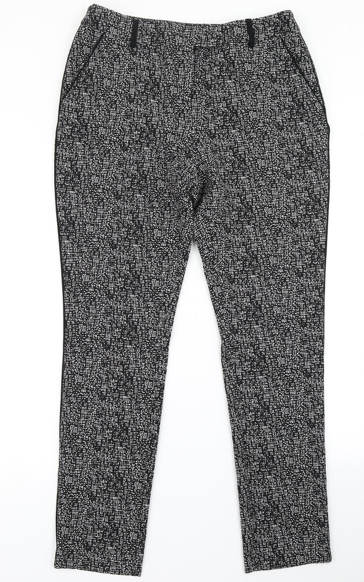 TU Womens Black Check  Dress Pants Trousers Size 12 L29 in