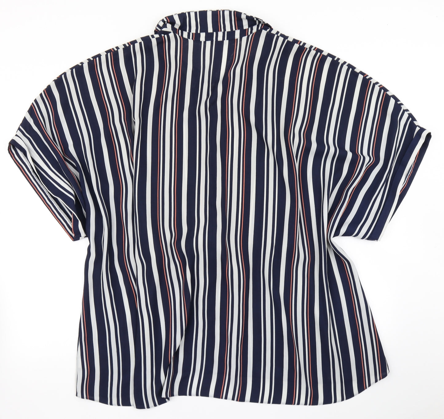 George Womens Blue Striped  Basic Blouse Size 22