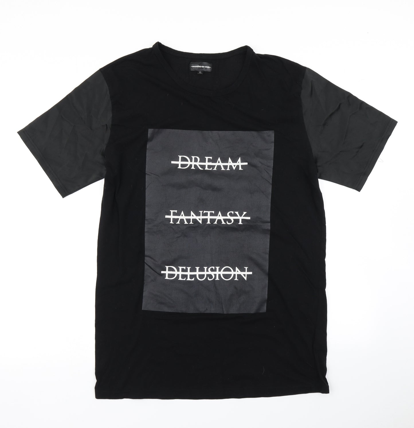 Maniere De Voir Womens Black   Basic T-Shirt Size XL