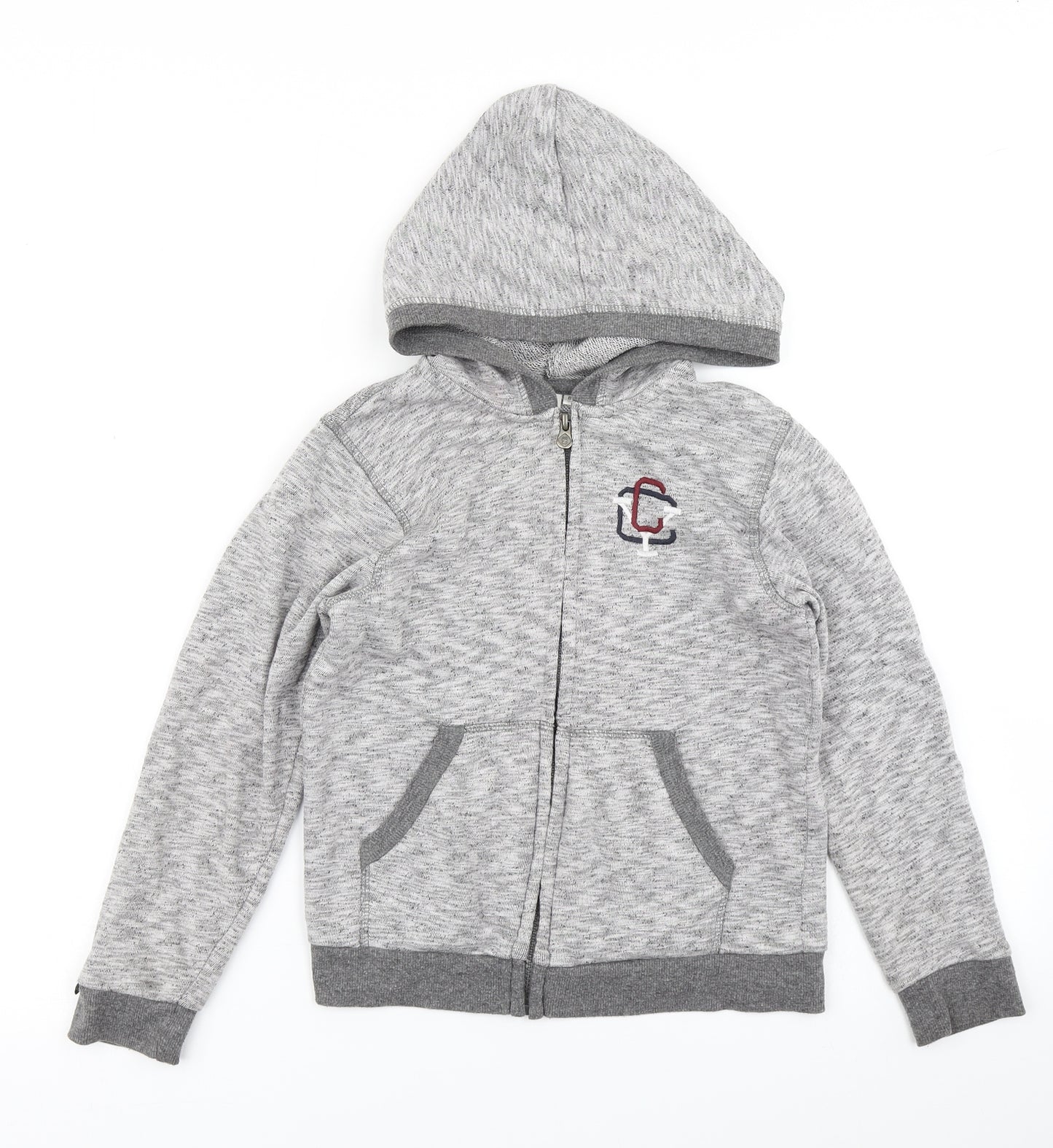 Z Boys Grey   Full Zip Hoodie Size 8 Years