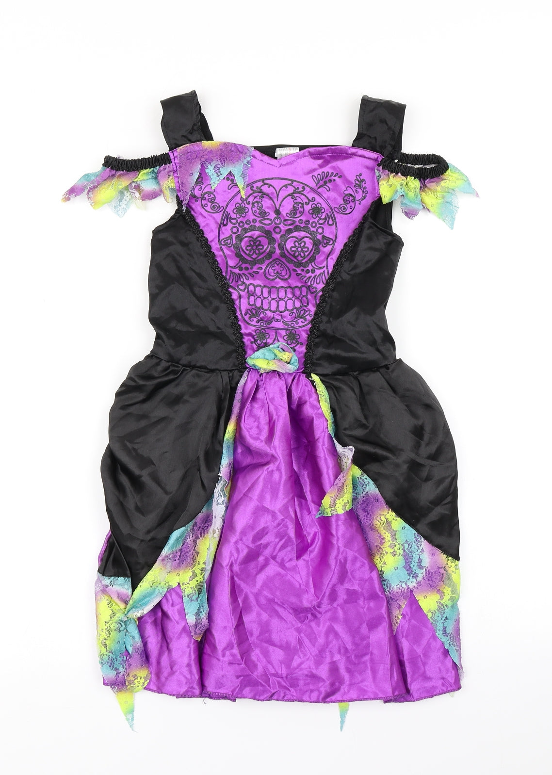 Wilko Girls Black   Ball Gown  Size 7-8 Years  - Halloween Costume