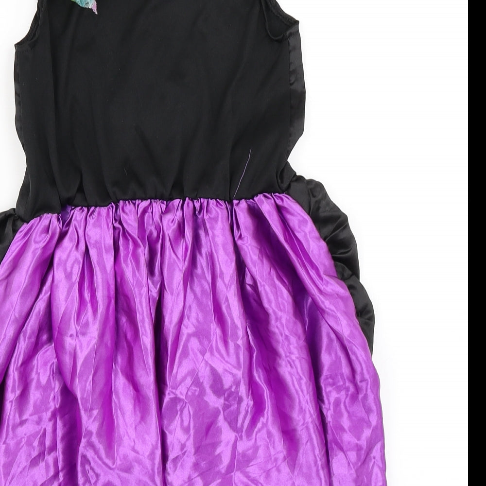 Wilko Girls Black   Ball Gown  Size 7-8 Years  - Halloween Costume