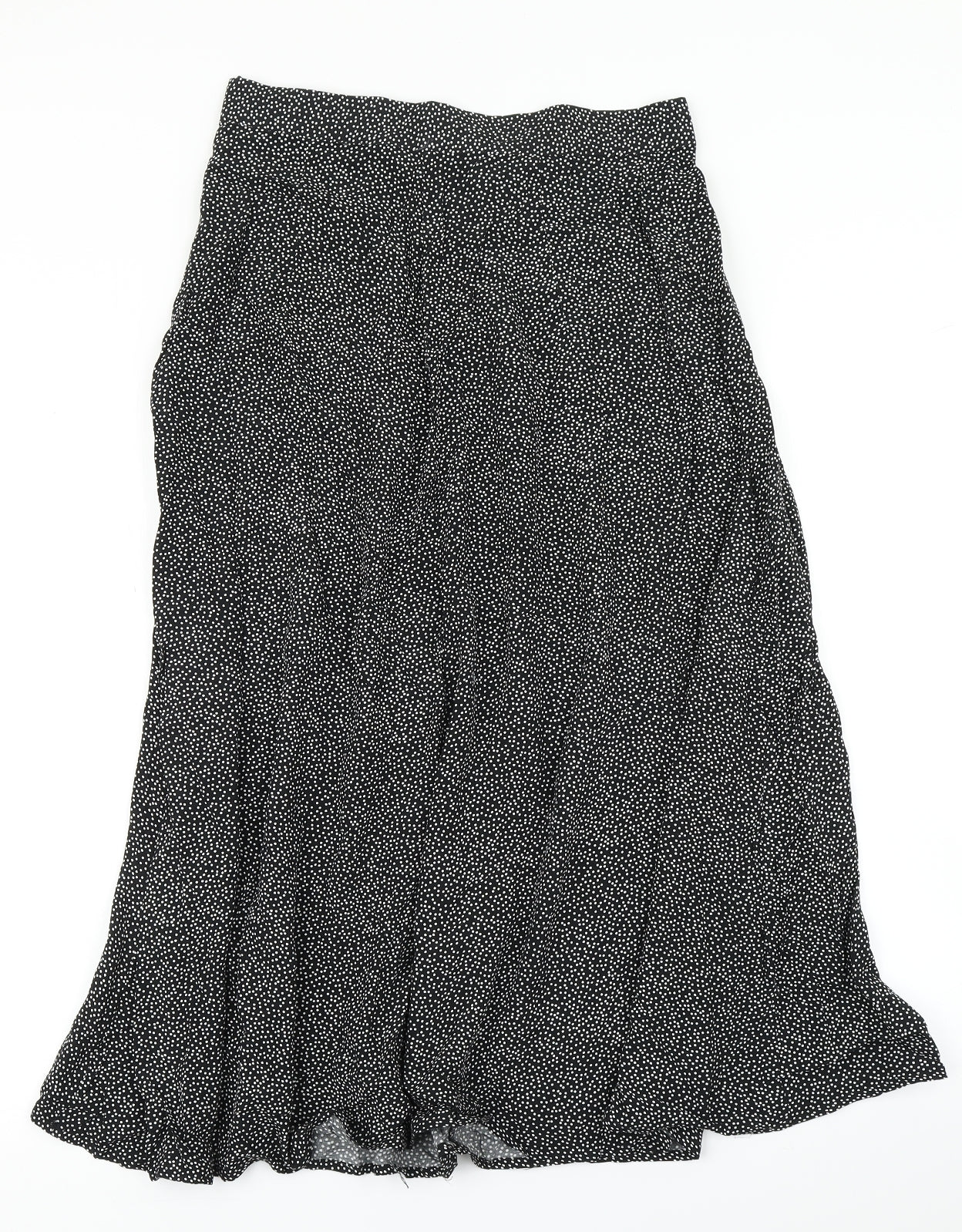 H&M Womens Black Polka Dot  Pleated Skirt Size 12