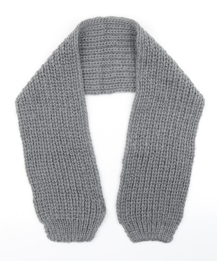 Boohoo Mens Grey  Knit Scarf  One Size