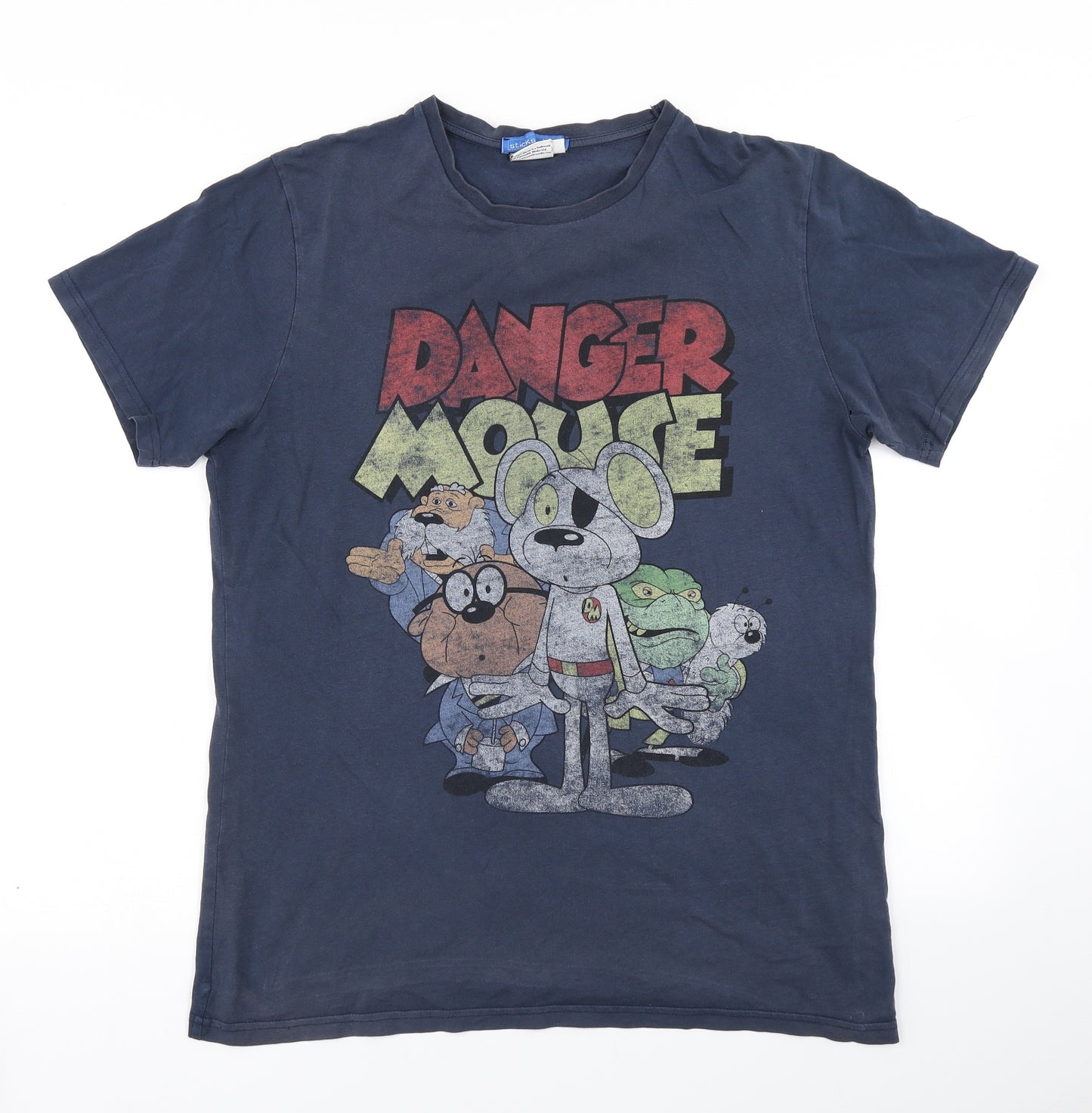 Sticks & Stones Mens Blue    T-Shirt Size S  - Danger Mouse