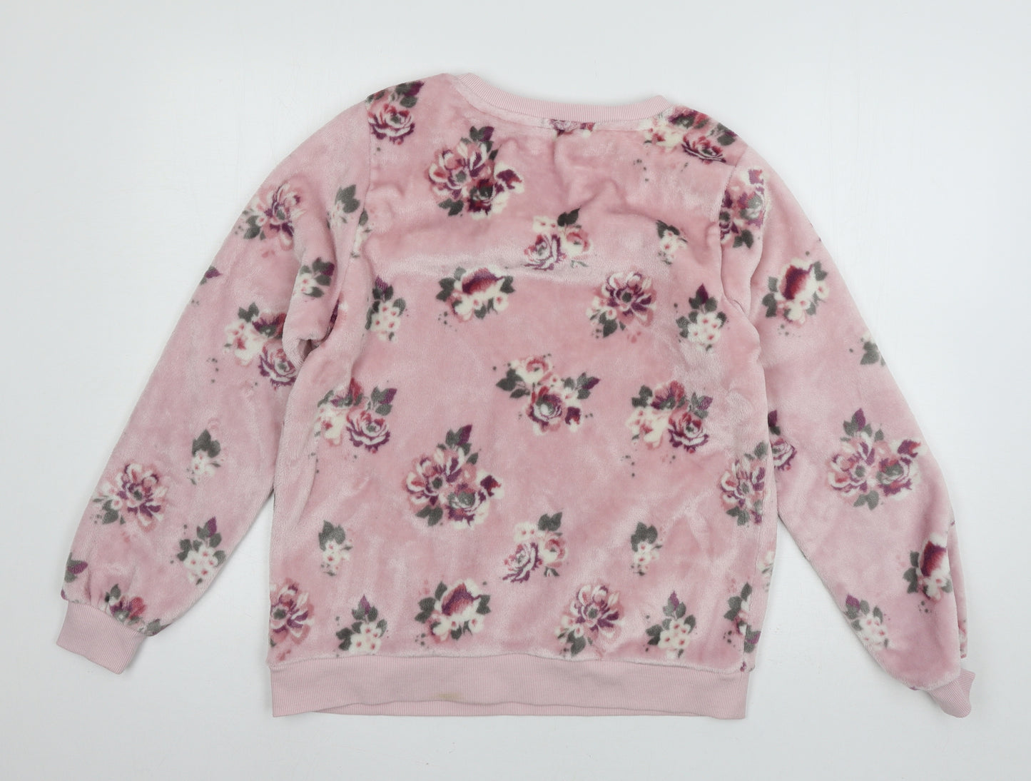 TU Womens Pink Floral Microfibre Top Pyjama Top Size 10