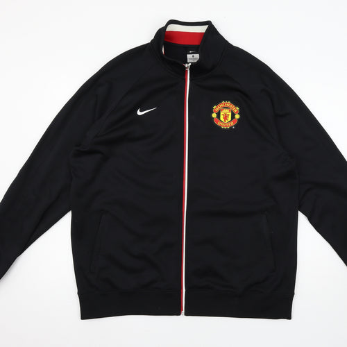 Nike Mens Black  Jersey Full Zip Sweatshirt Size XL  - Manchester United