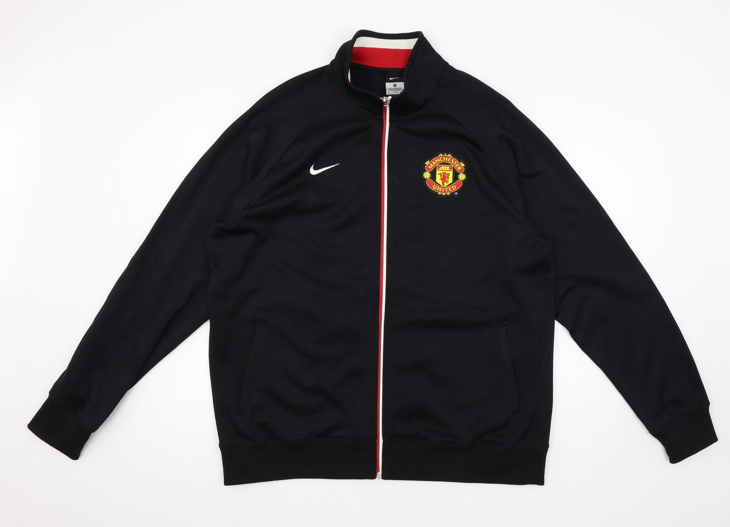 Nike Mens Black  Jersey Full Zip Sweatshirt Size XL  - Manchester United