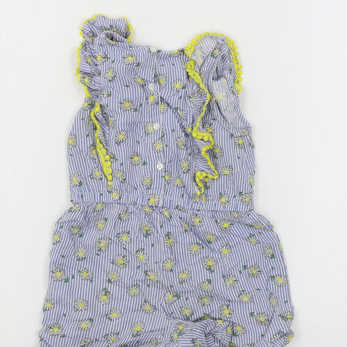Primark Girls Blue Striped  Playsuit One-Piece Size 2-3 Years