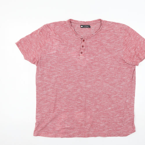 Avenue Womens Red  Jersey Basic T-Shirt Size L