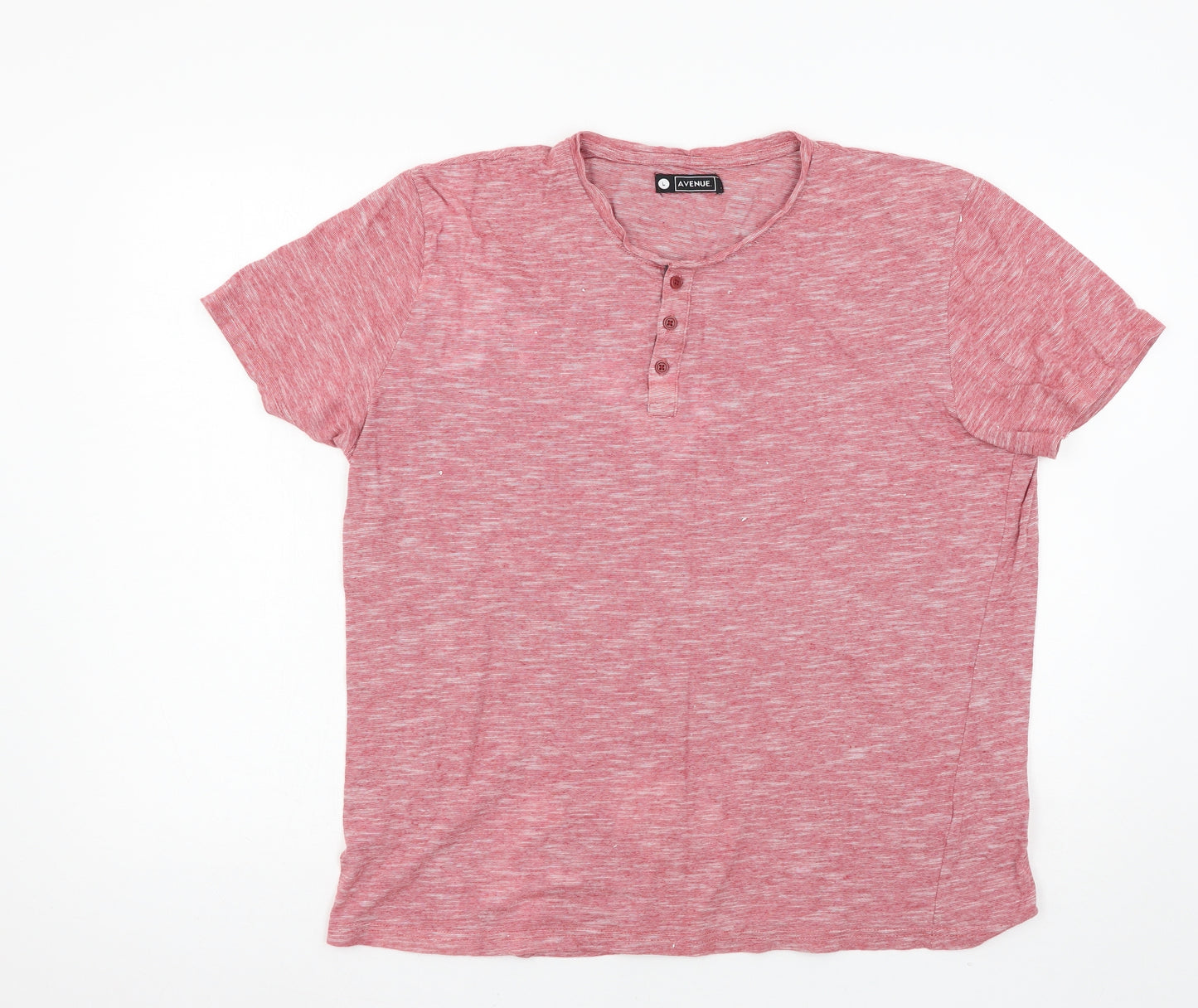 Avenue Womens Red  Jersey Basic T-Shirt Size L