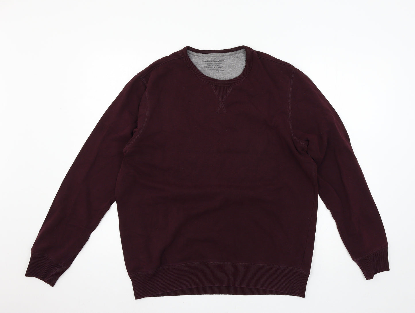 Marks and Spencer Mens Purple  Jersey Pullover Sweatshirt Size L