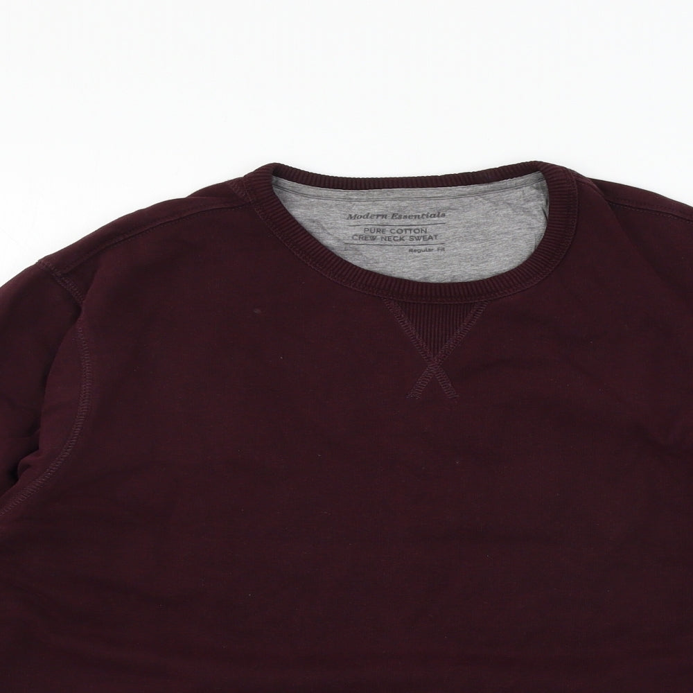 Marks and Spencer Mens Purple  Jersey Pullover Sweatshirt Size L
