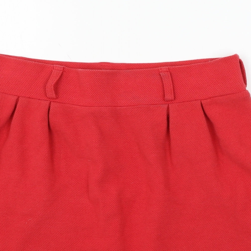 H&M Womens Red  Jersey A-Line Skirt Size L