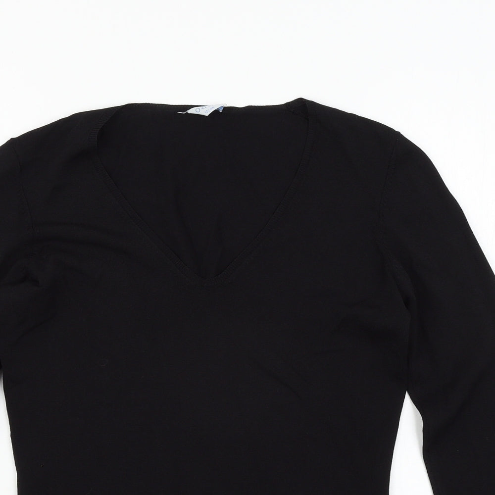 Oasis Womens Black  Jersey Basic T-Shirt Size 12