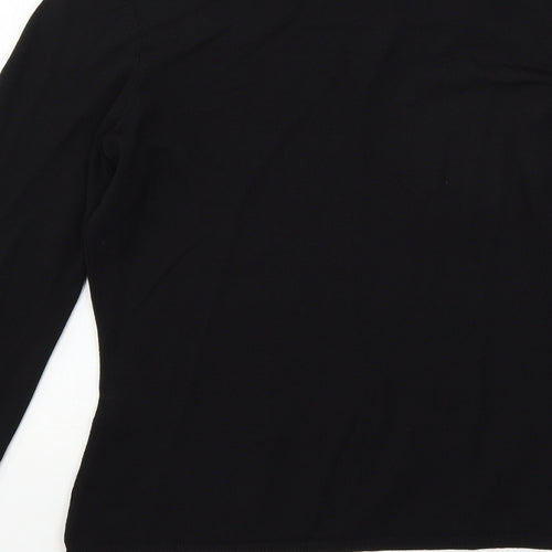 Oasis Womens Black  Jersey Basic T-Shirt Size 12