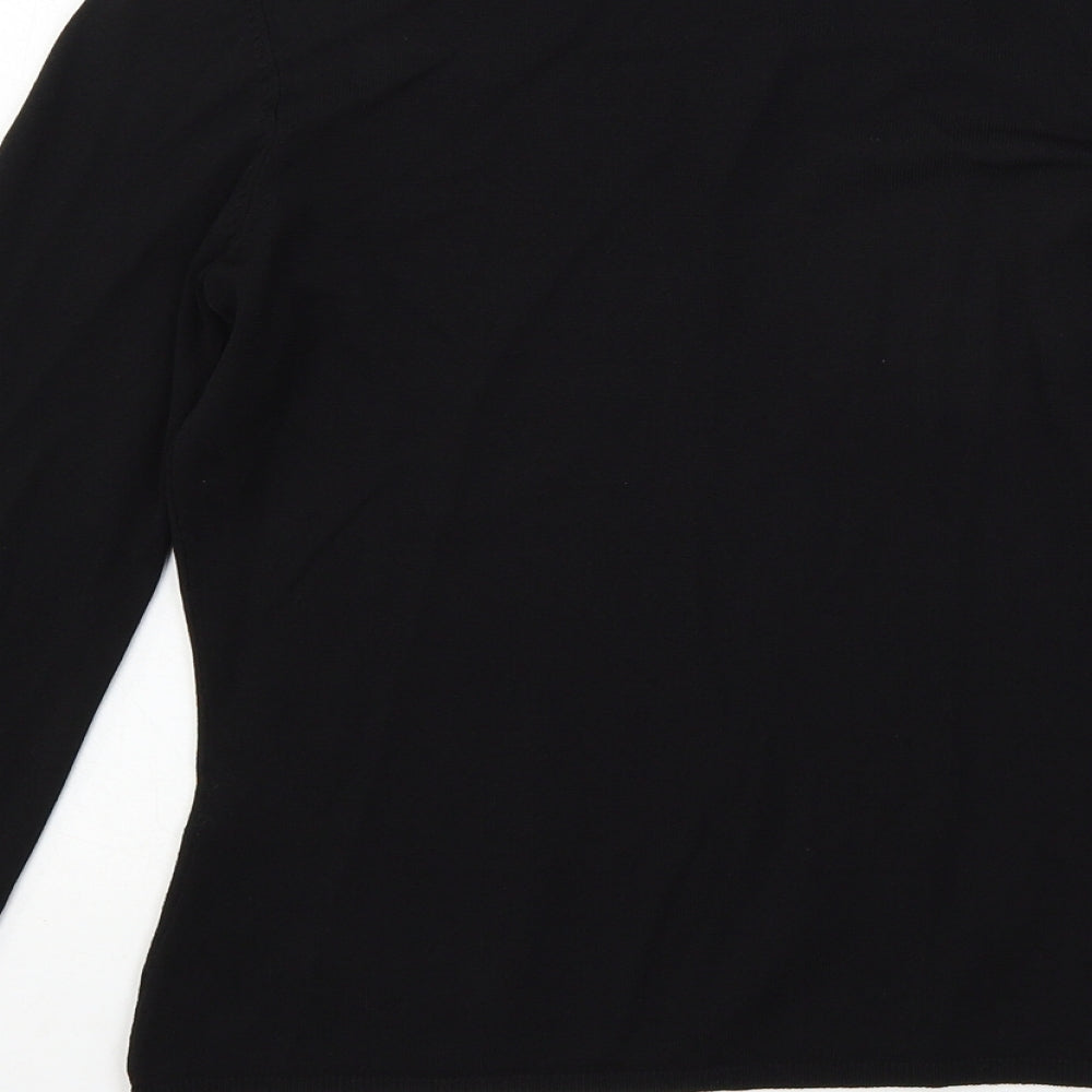 Oasis Womens Black  Jersey Basic T-Shirt Size 12