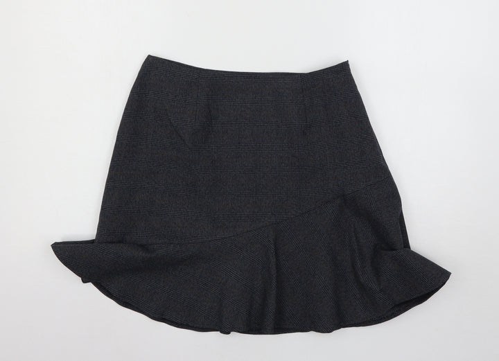Marks and Spencer Womens Blue Plaid Flare Skirt Size 28 in