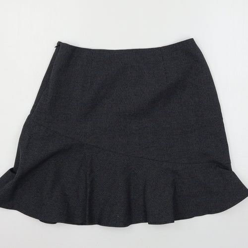 Marks and Spencer Womens Blue Plaid  Flare Skirt Size 28 in