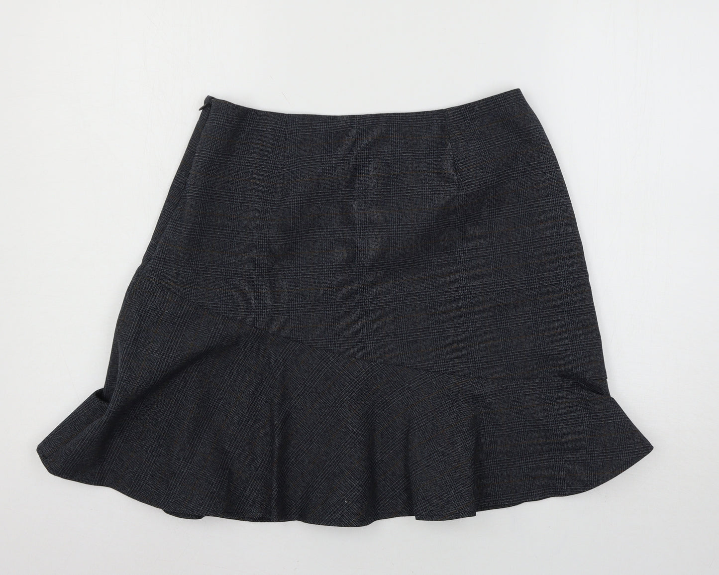Marks and Spencer Womens Blue Plaid  Flare Skirt Size 28 in