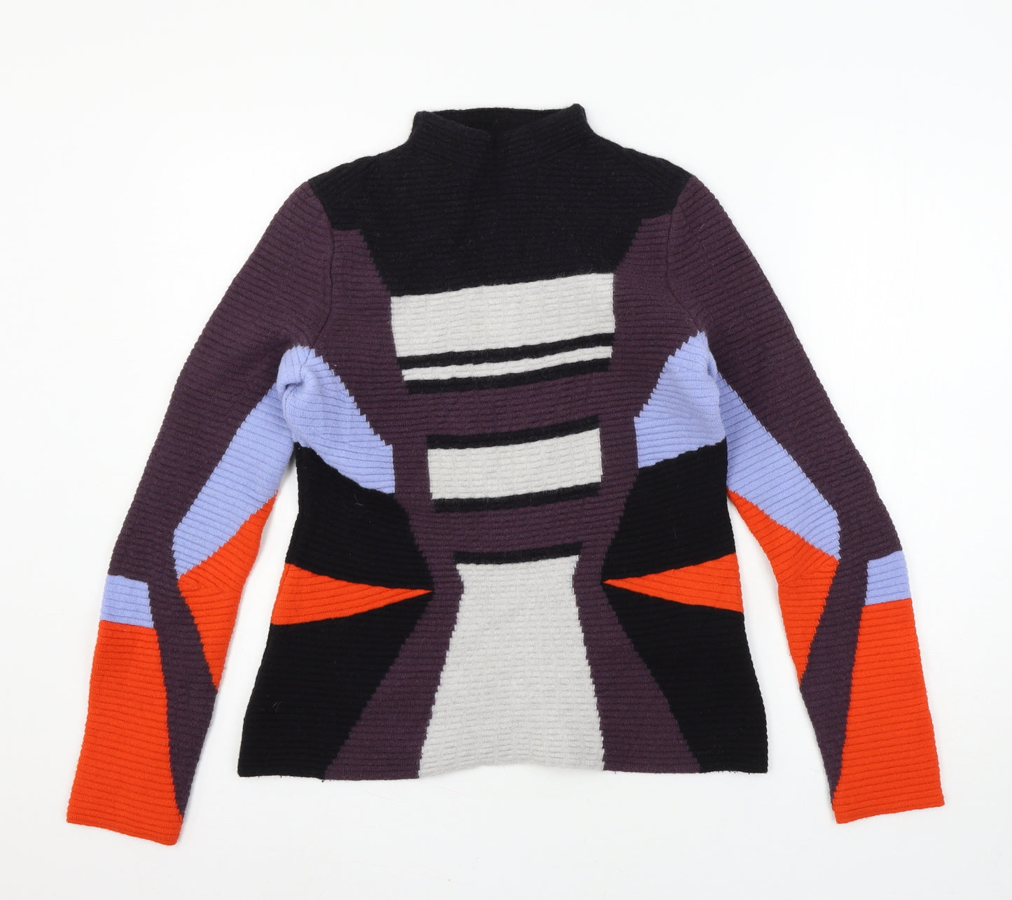PeterPilotto Womens Multicoloured Geometric Knit Pullover Jumper Size 10