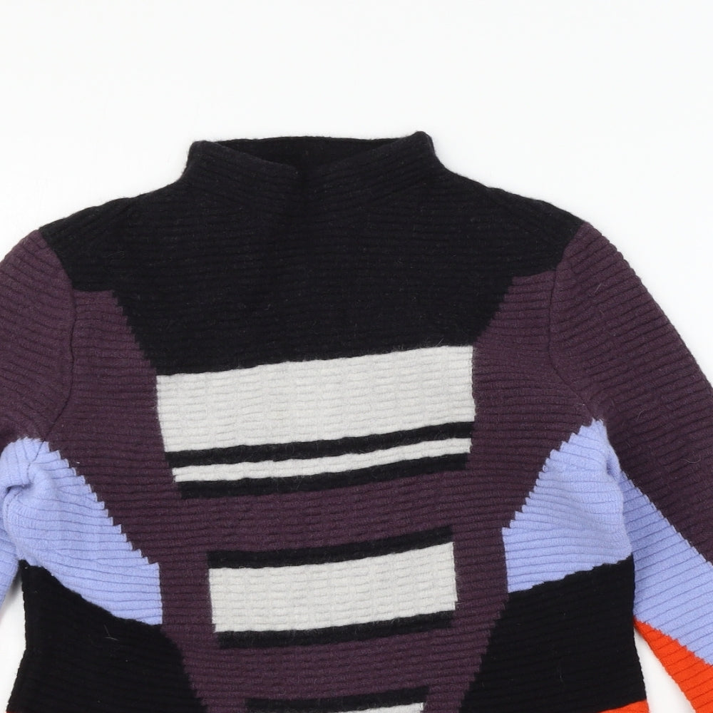 PeterPilotto Womens Multicoloured Geometric Knit Pullover Jumper Size 10