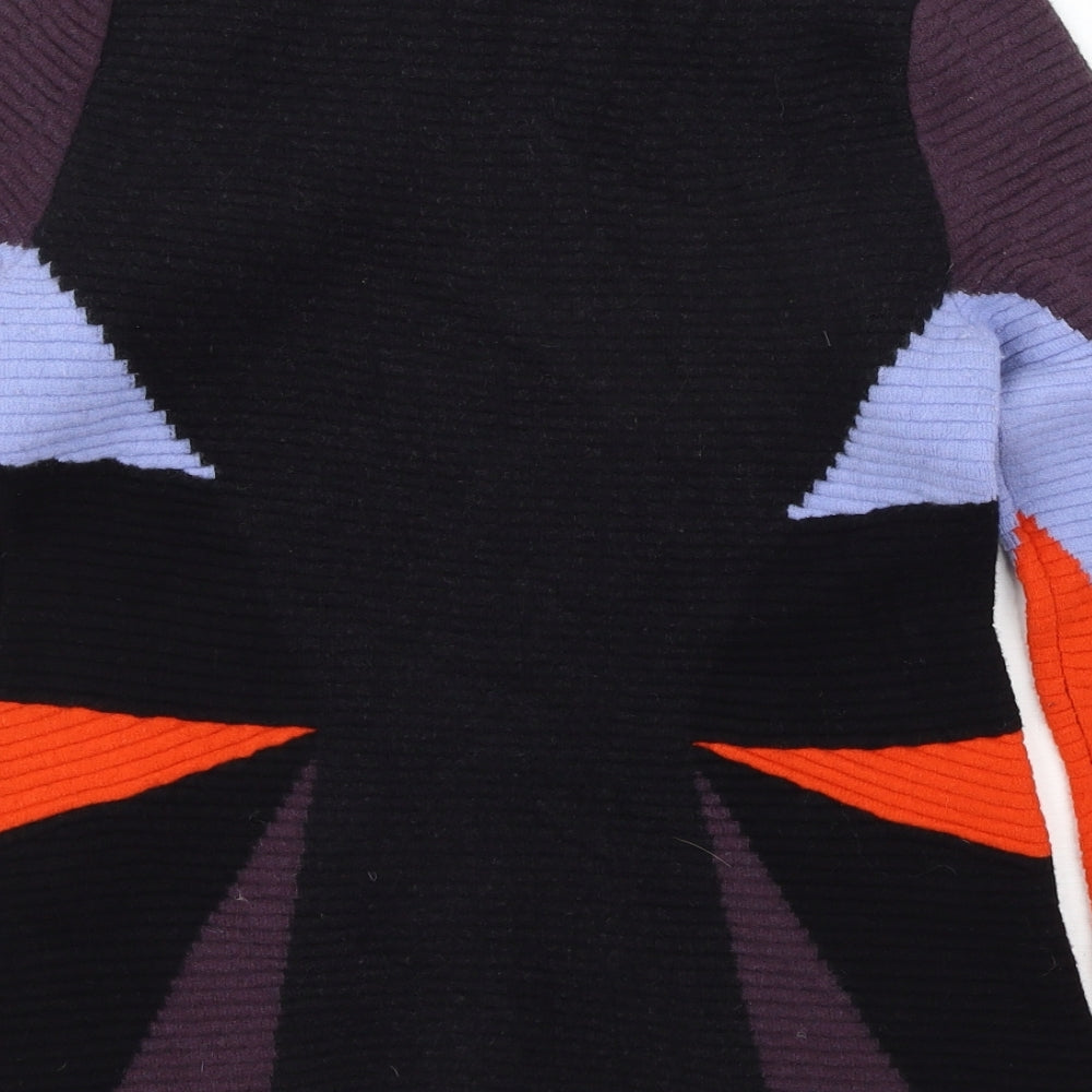 PeterPilotto Womens Multicoloured Geometric Knit Pullover Jumper Size 10