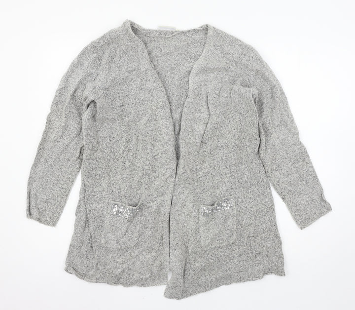 C&A Womens Grey Knit Cardigan Jumper Size M