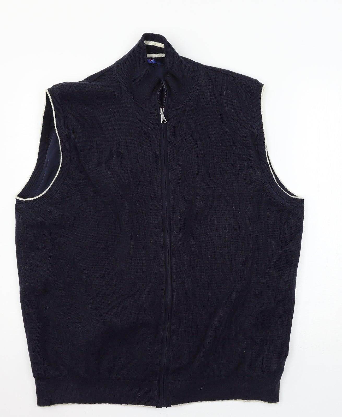 Marks and Spencer Mens Blue  Knit Gilet Jacket Size XL