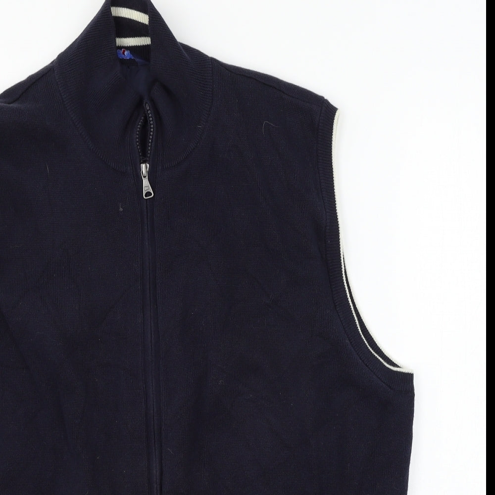 Marks and Spencer Mens Blue  Knit Gilet Jacket Size XL
