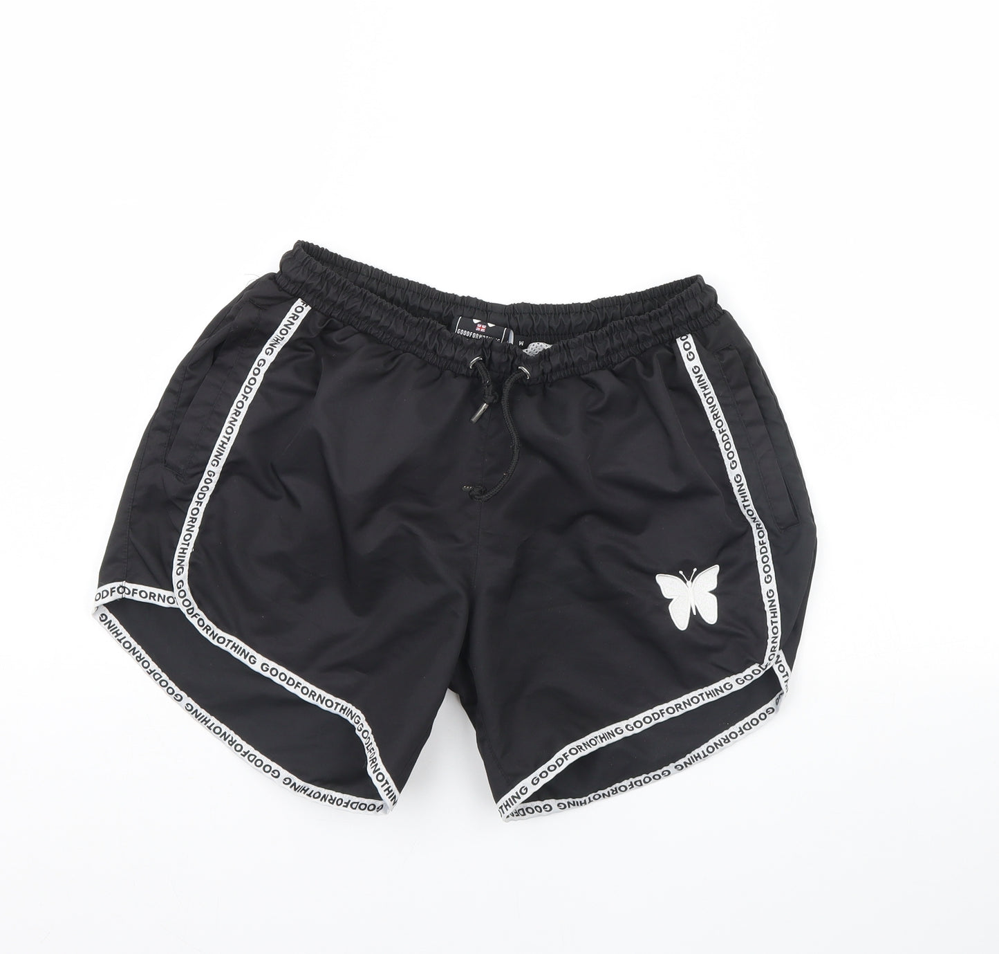 Good For Nothing Mens Black   Bermuda Shorts Size M - Swimming