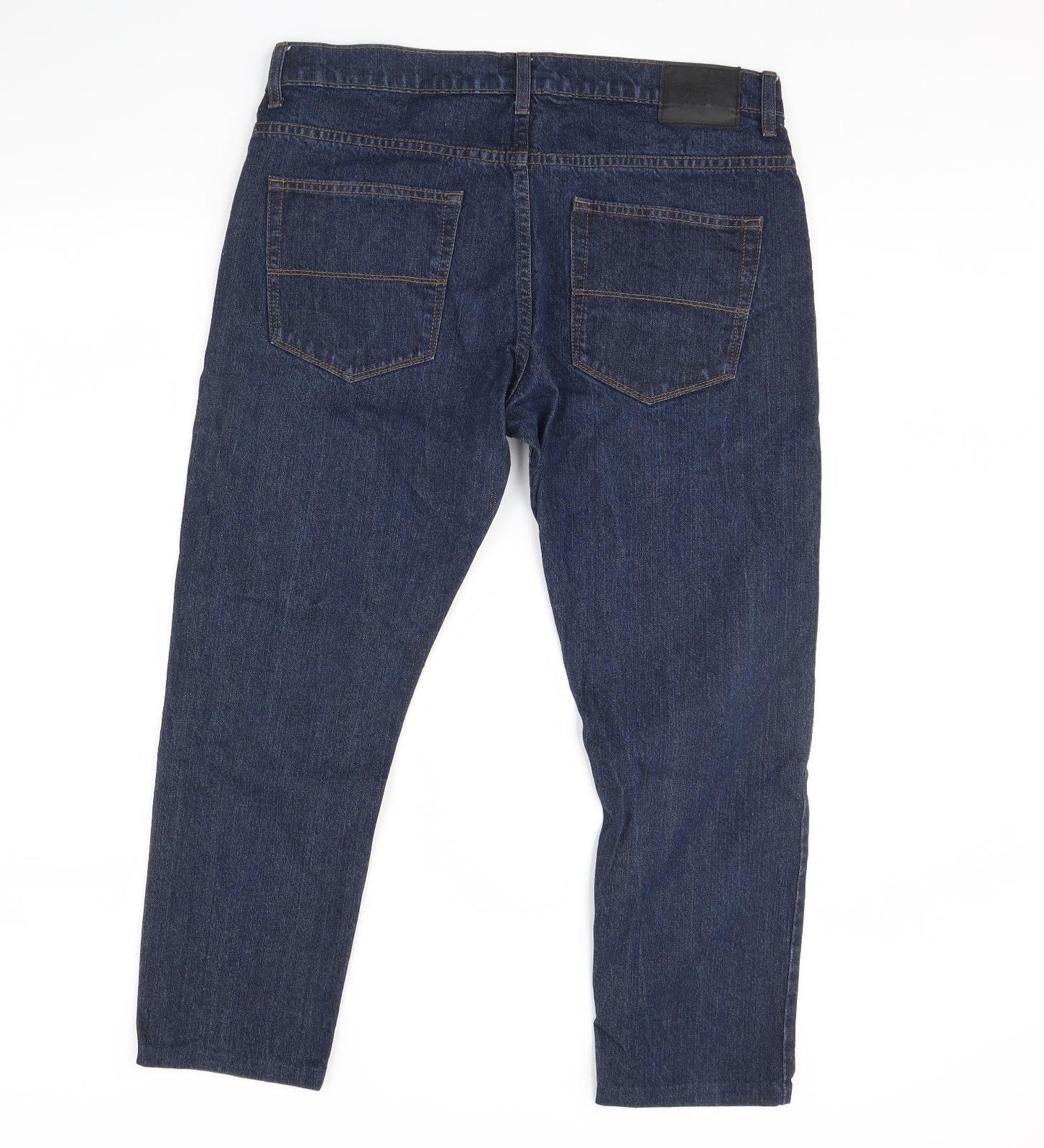M&S Mens Blue  Denim Cropped Jeans Size 34 L27 in