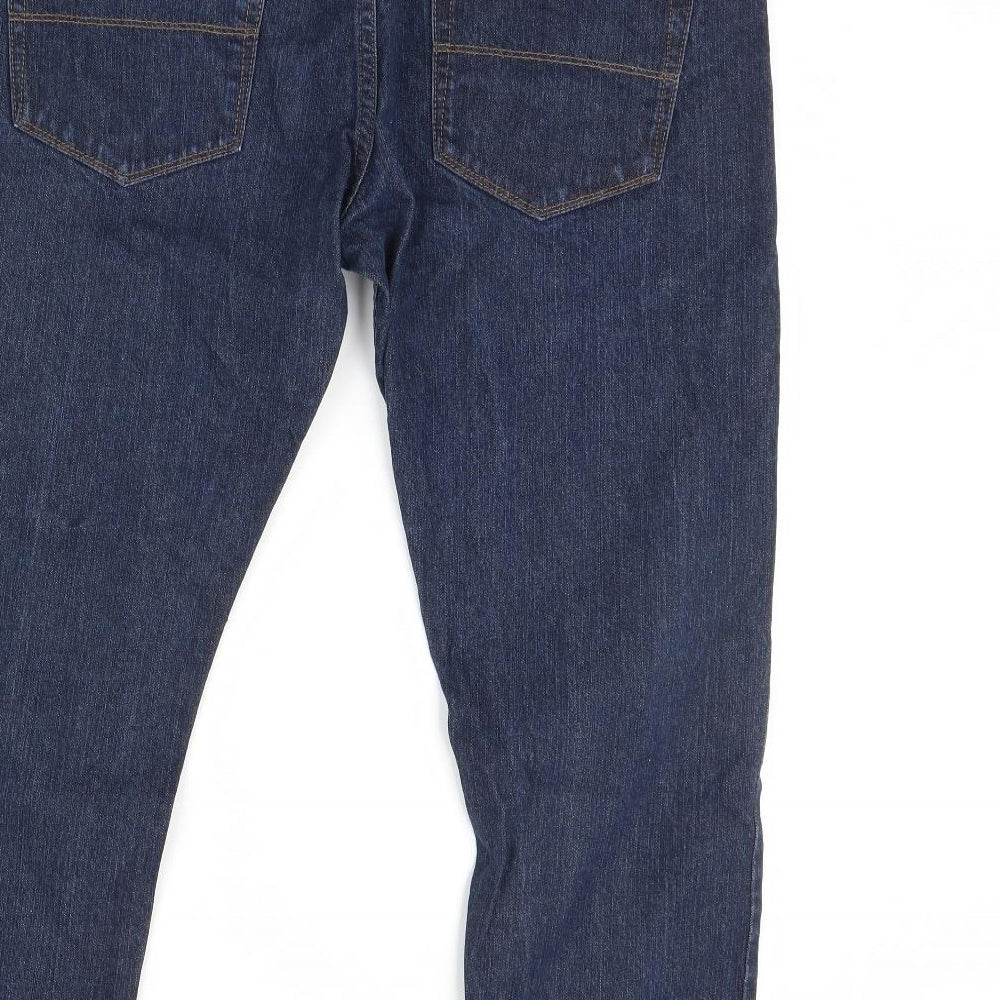 M&S Mens Blue  Denim Cropped Jeans Size 34 L27 in