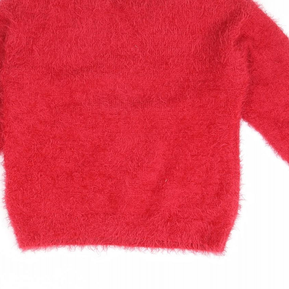 TU Girls Red   Pullover Jumper Size 9 Years  - Christmas jumper
