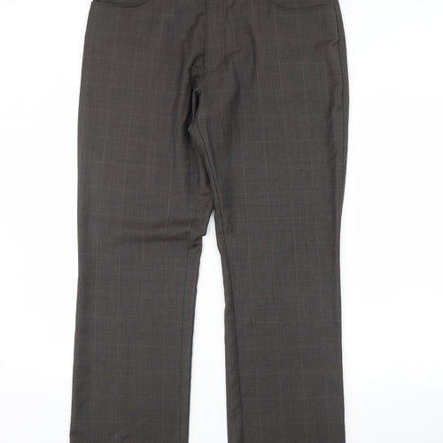 Preworn Mens Brown Striped  Trousers  Size 36 in L31 in