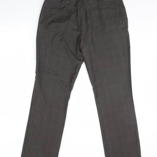 Preworn Mens Brown Striped  Trousers  Size 36 in L31 in