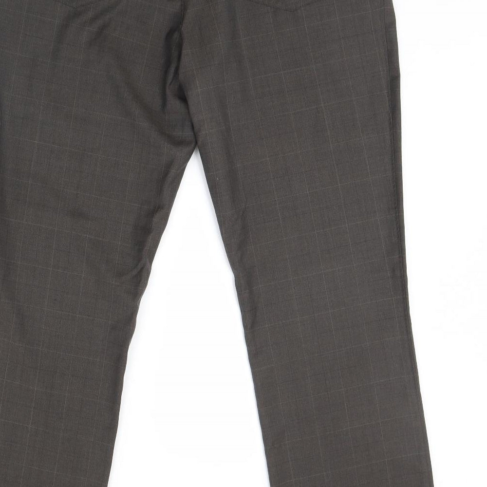 Preworn Mens Brown Striped  Trousers  Size 36 in L31 in