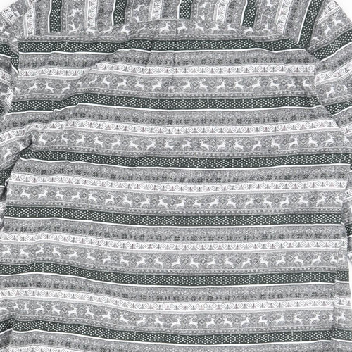 TU Mens Grey Striped   Dress Shirt Size L  - Christmas