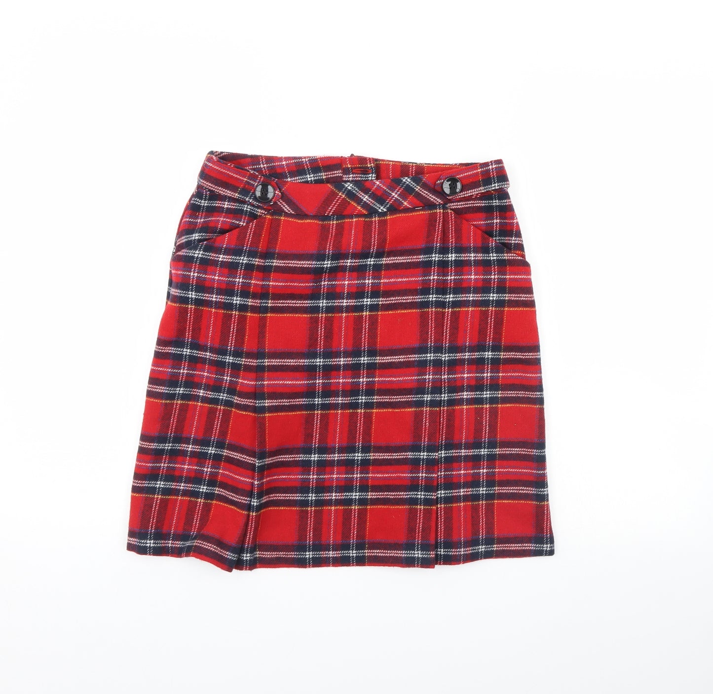 TU Womens Red Check  Mini Skirt Size 8