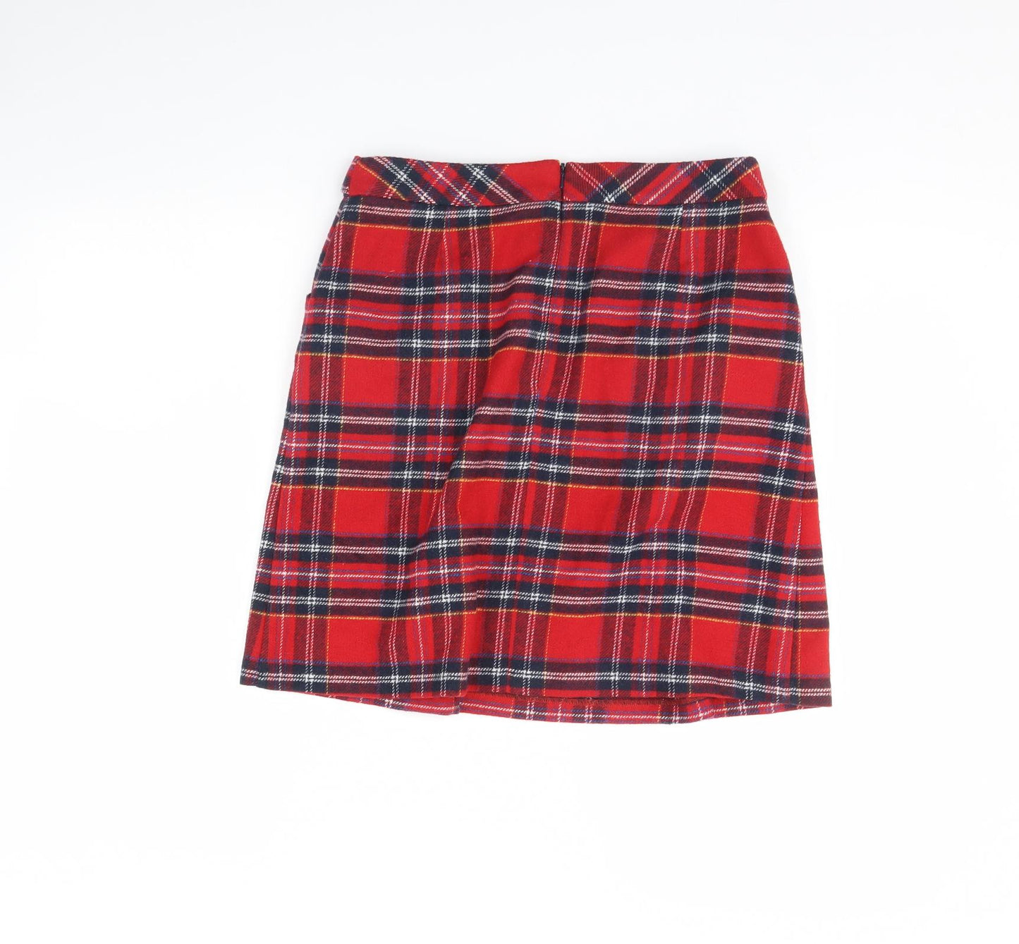 TU Womens Red Check  Mini Skirt Size 8