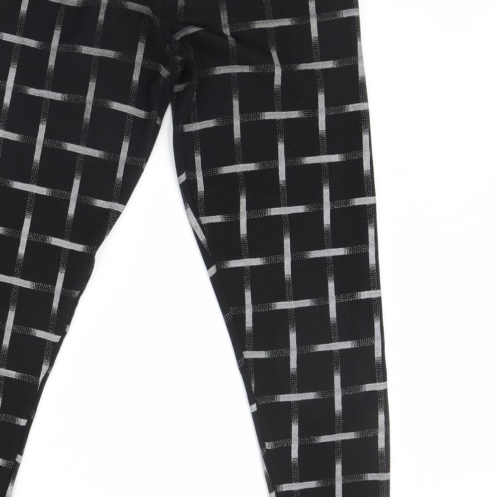 MissLook Womens Black Geometric  Trousers  Size 12 L28 in